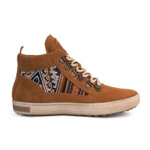 Inkkas Leather Tan Suede Textile Shoe Camper Boot